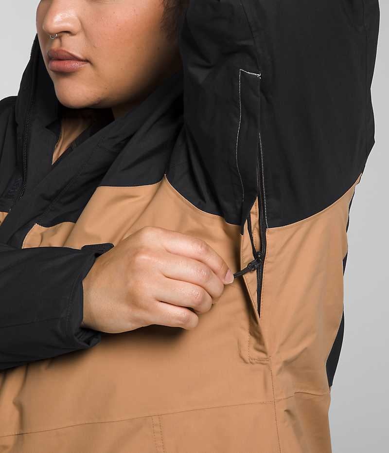 Women's The North Face Plus Freedom Insulated Jacket Khaki / Black | TORONTO YCMQVS