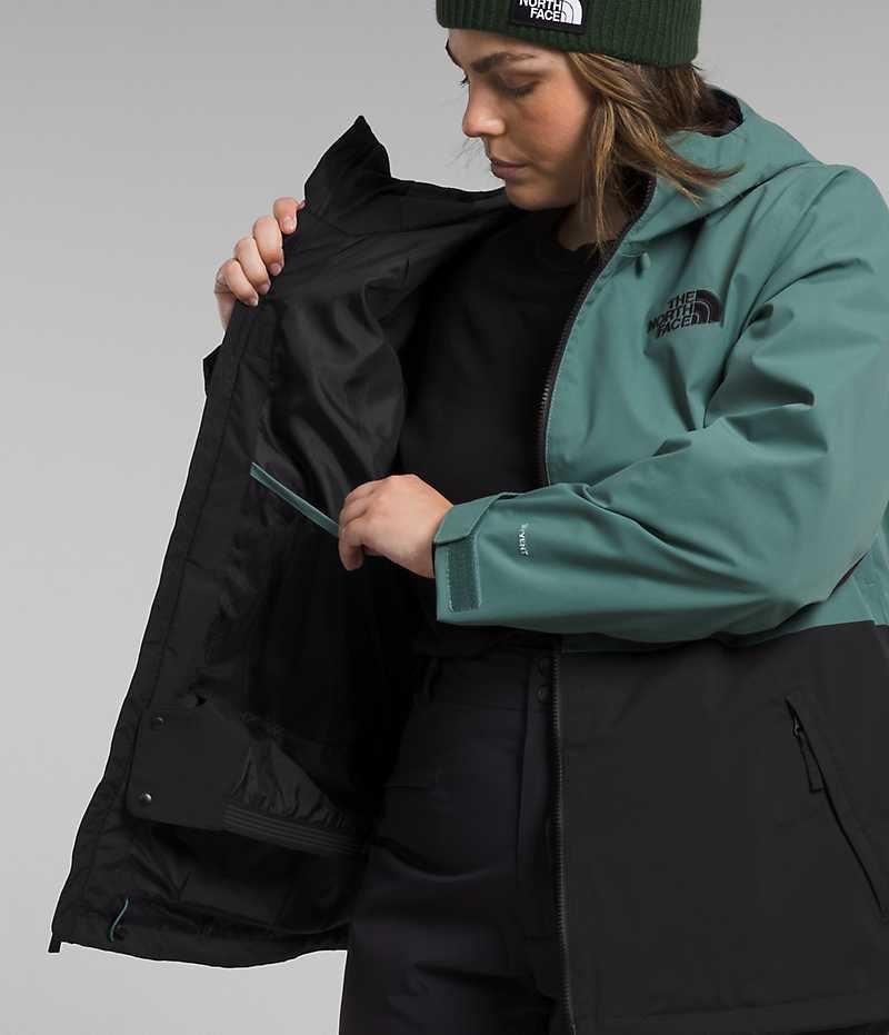 Women's The North Face Plus Freedom Stretch Insulated Jacket Green / Black | OTTAWA YKNBCT