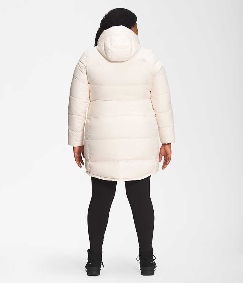 Women's The North Face Plus Metropolis Parka White | CANADA KFRHCN