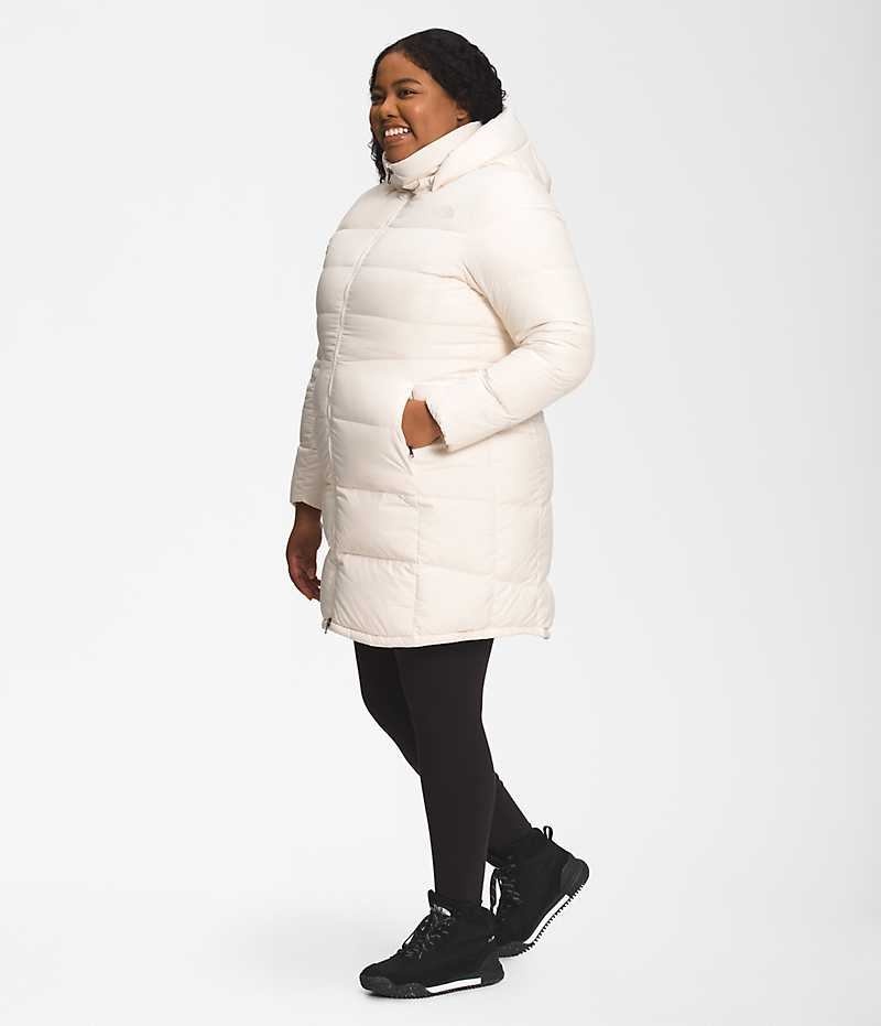 Women's The North Face Plus Metropolis Parka White | CANADA KFRHCN