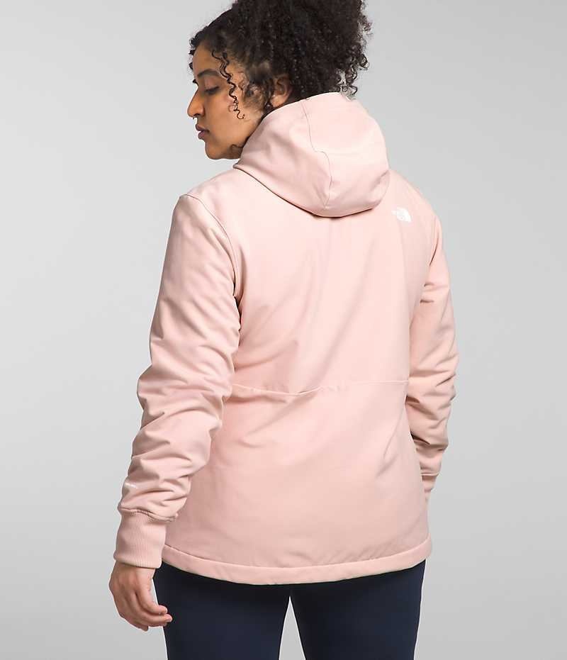 Women's The North Face Plus Shelbe Raschel Hoodie Softshell Jacket Pink | OTTAWA UJXRVP