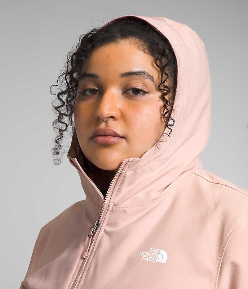 Women's The North Face Plus Shelbe Raschel Hoodie Softshell Jacket Pink | OTTAWA UJXRVP