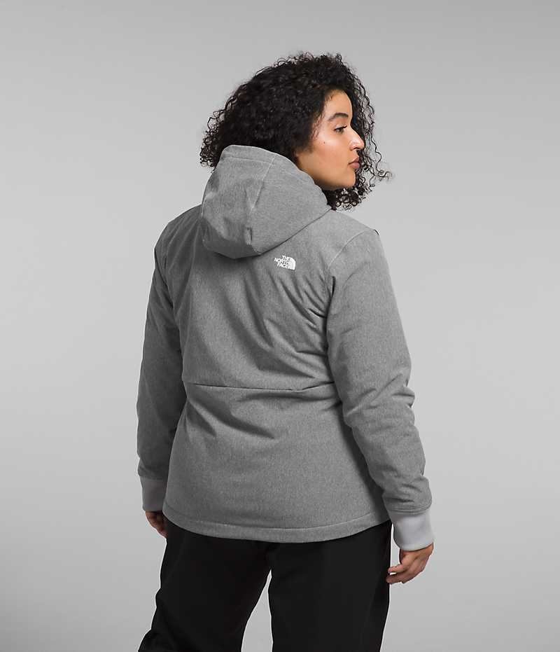 Women's The North Face Plus Shelbe Raschel Hoodie Softshell Jacket Grey | CANADA GHTBFA