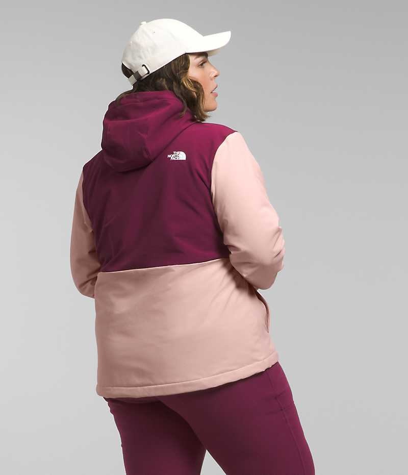 Women's The North Face Plus Shelbe Raschel Hoodie Softshell Jacket Pink | CANADA HKCEZQ