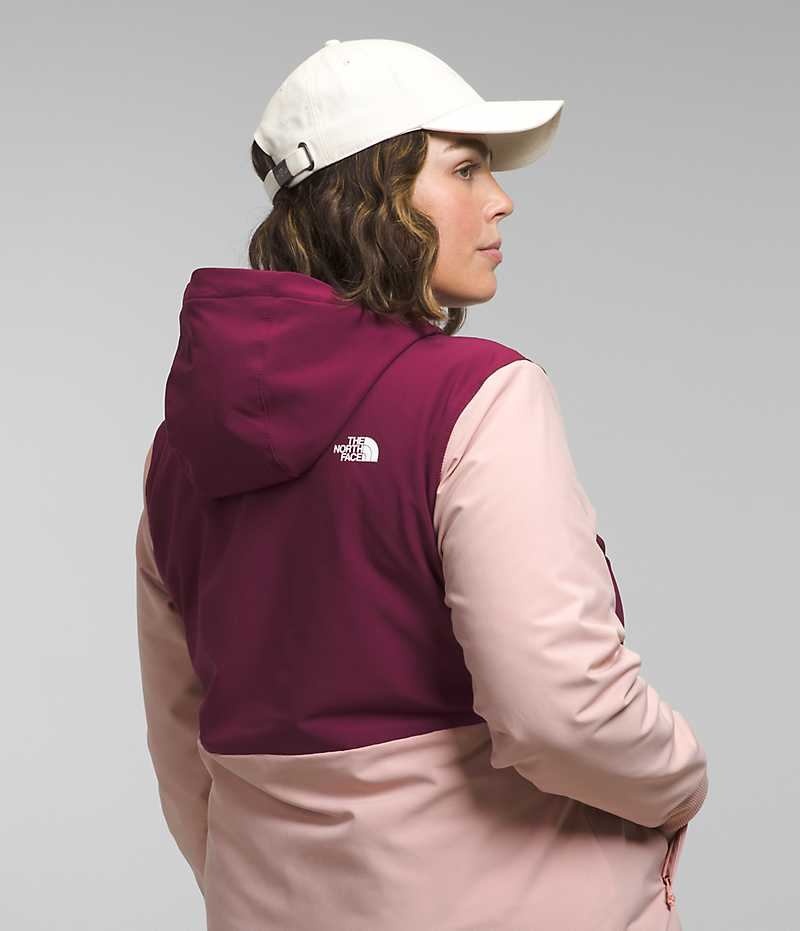 Women's The North Face Plus Shelbe Raschel Hoodie Softshell Jacket Pink | CANADA HKCEZQ