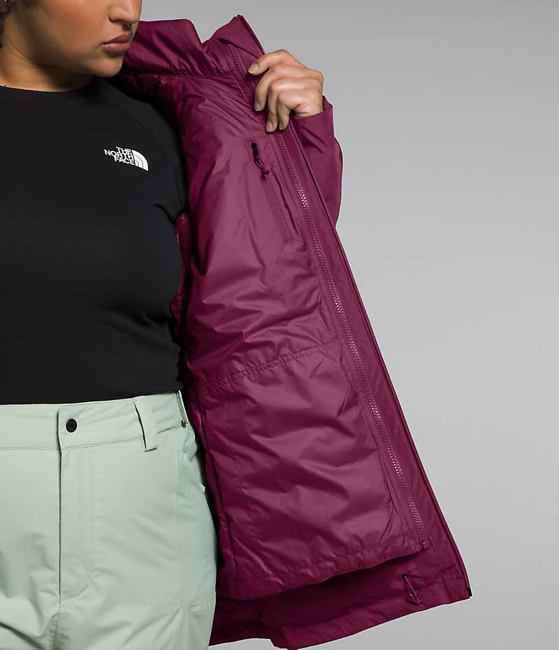 Women's The North Face Plus ThermoBall™ Eco Snow Triclimate® Insulated Jacket Red | OTTAWA VJFDPK