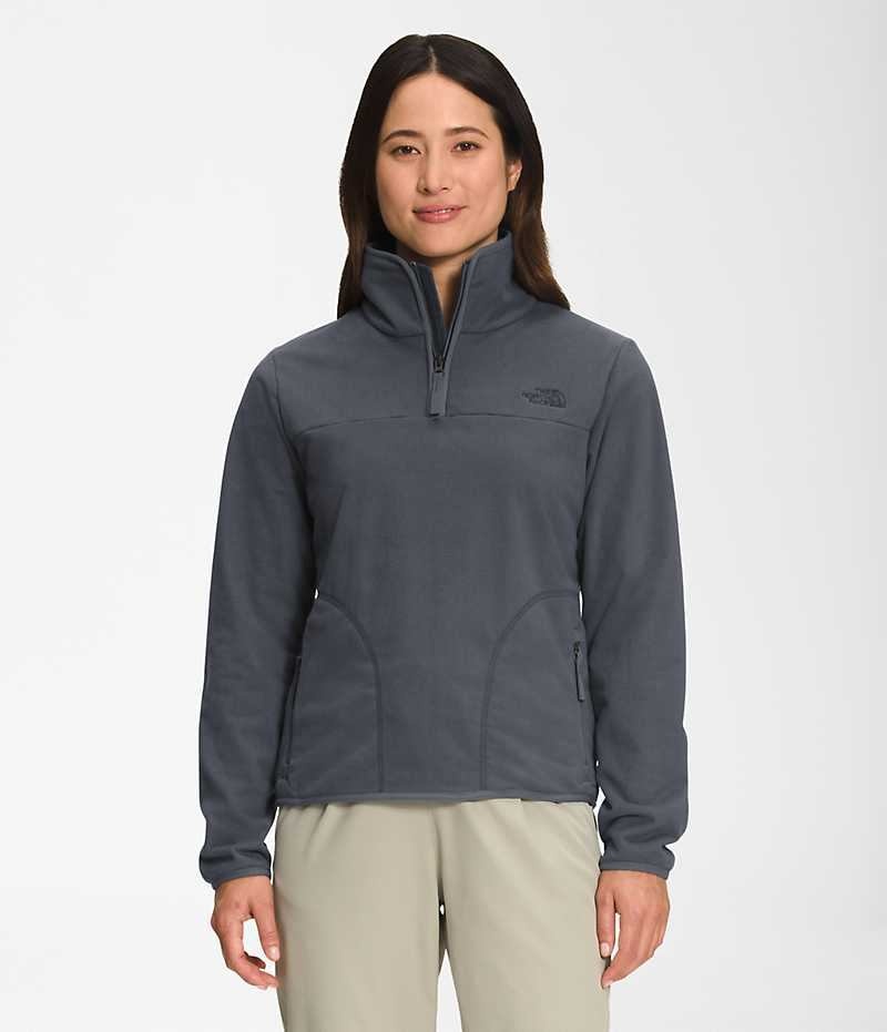 Women\'s The North Face Polar Osito ¼-Zip Sweatshirt Grey | TORONTO NLWTIV