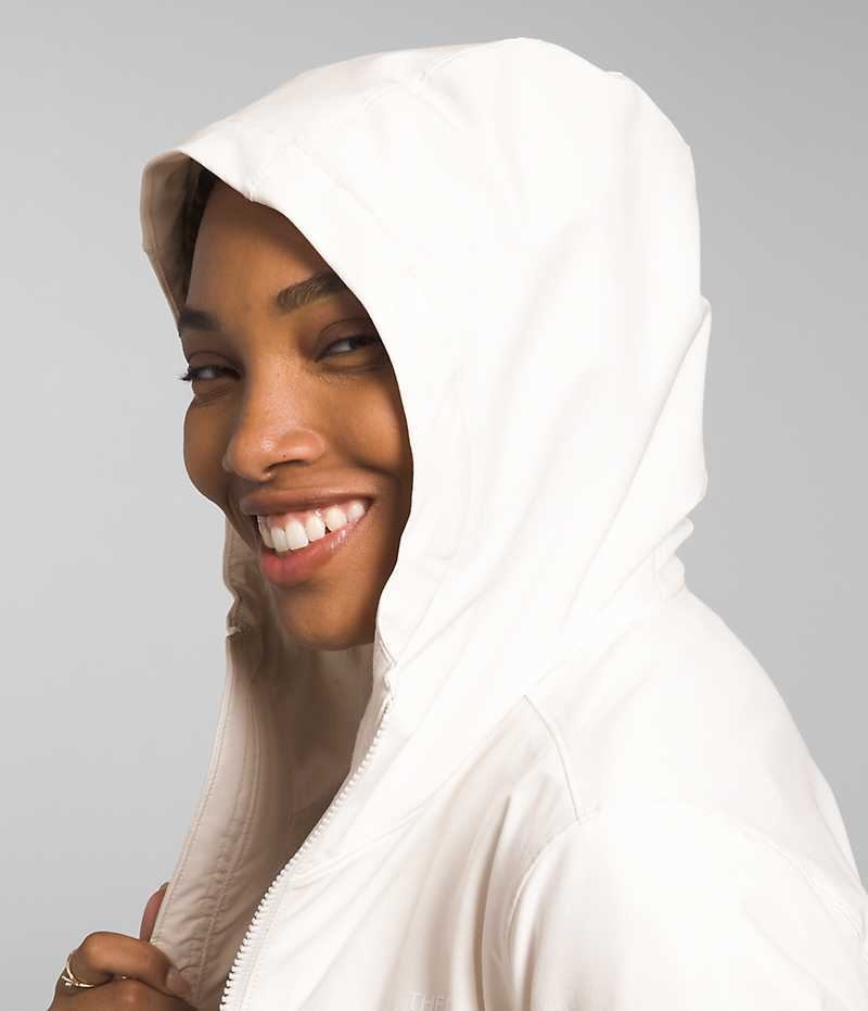 Women's The North Face Shelbe Raschel Hoodie Softshell Jacket White | TORONTO PULEAV