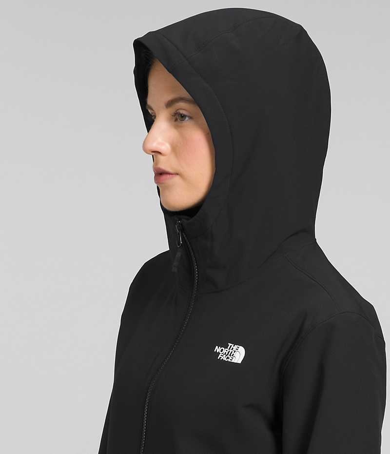 Women's The North Face Shelbe Raschel Hoodie Softshell Jacket Black | OTTAWA GDBVQR