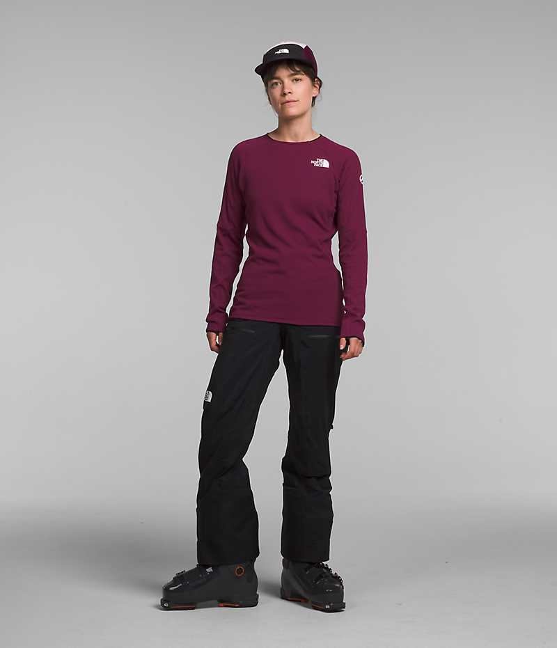 Women's The North Face Summit Series FUTUREFLEECE™ Crew Pullover Burgundy | OTTAWA QBYZFJ