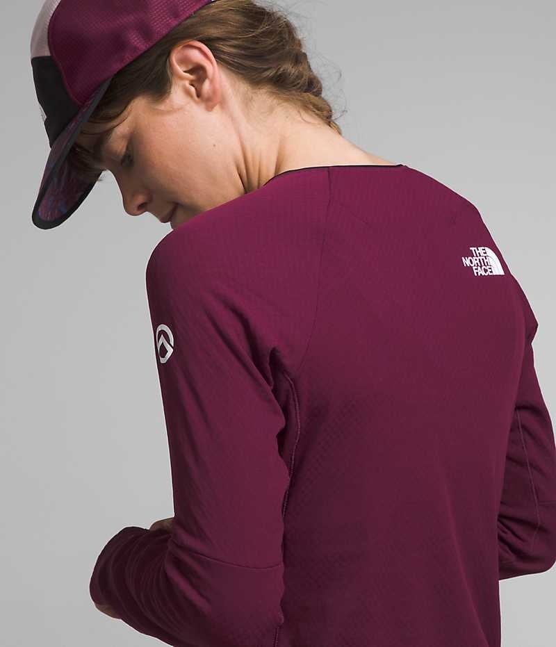 Women's The North Face Summit Series FUTUREFLEECE™ Crew Pullover Burgundy | OTTAWA QBYZFJ