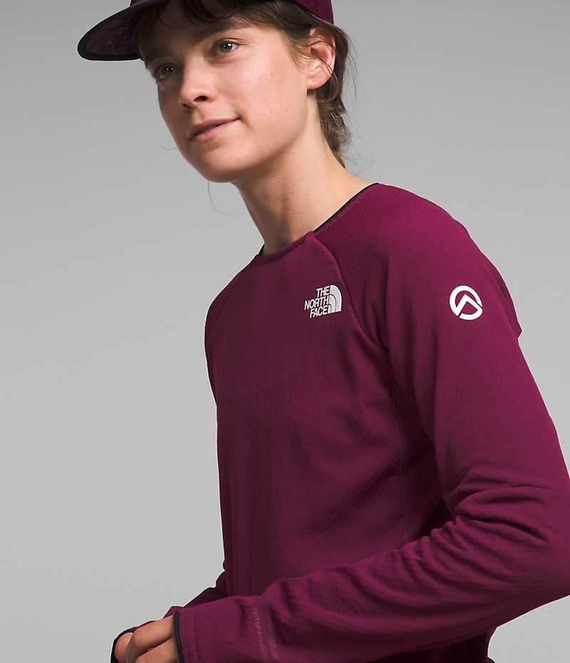 Women's The North Face Summit Series FUTUREFLEECE™ Crew Pullover Burgundy | OTTAWA QBYZFJ