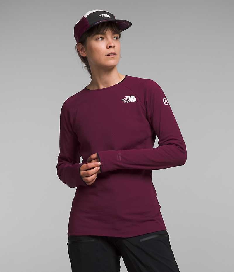 Women\'s The North Face Summit Series FUTUREFLEECE™ Crew Pullover Burgundy | OTTAWA QBYZFJ