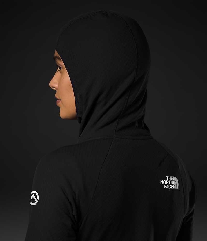 Women's The North Face Summit Series FUTUREFLEECE™ Full-Zip Hoodie Fleece Jacket Black | OTTAWA RVITBL