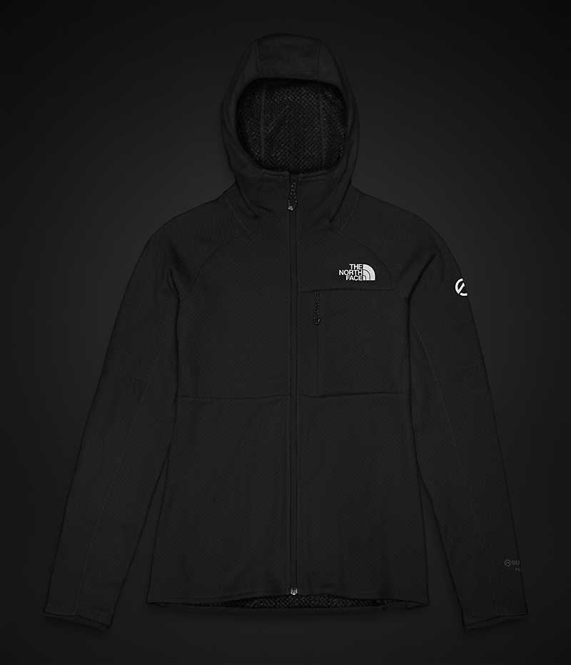 Women's The North Face Summit Series FUTUREFLEECE™ Full-Zip Hoodie Fleece Jacket Black | OTTAWA RVITBL