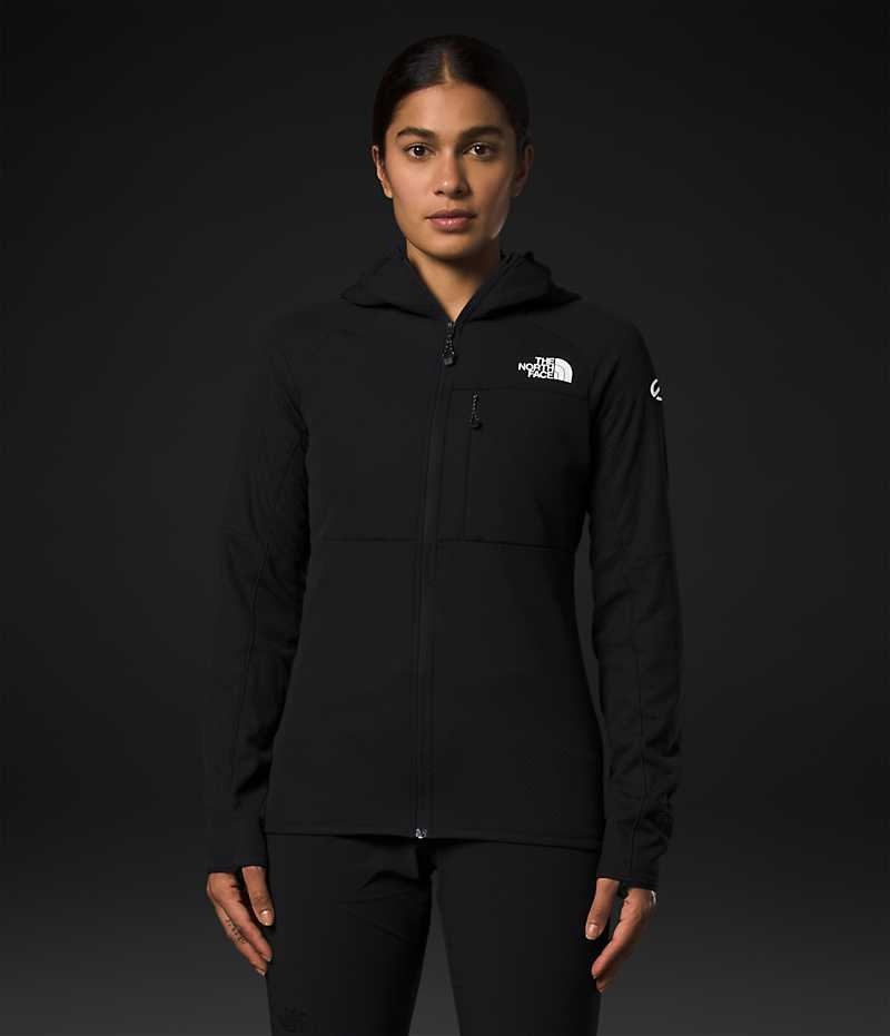 Women\'s The North Face Summit Series FUTUREFLEECE™ Full-Zip Hoodie Fleece Jacket Black | OTTAWA RVITBL