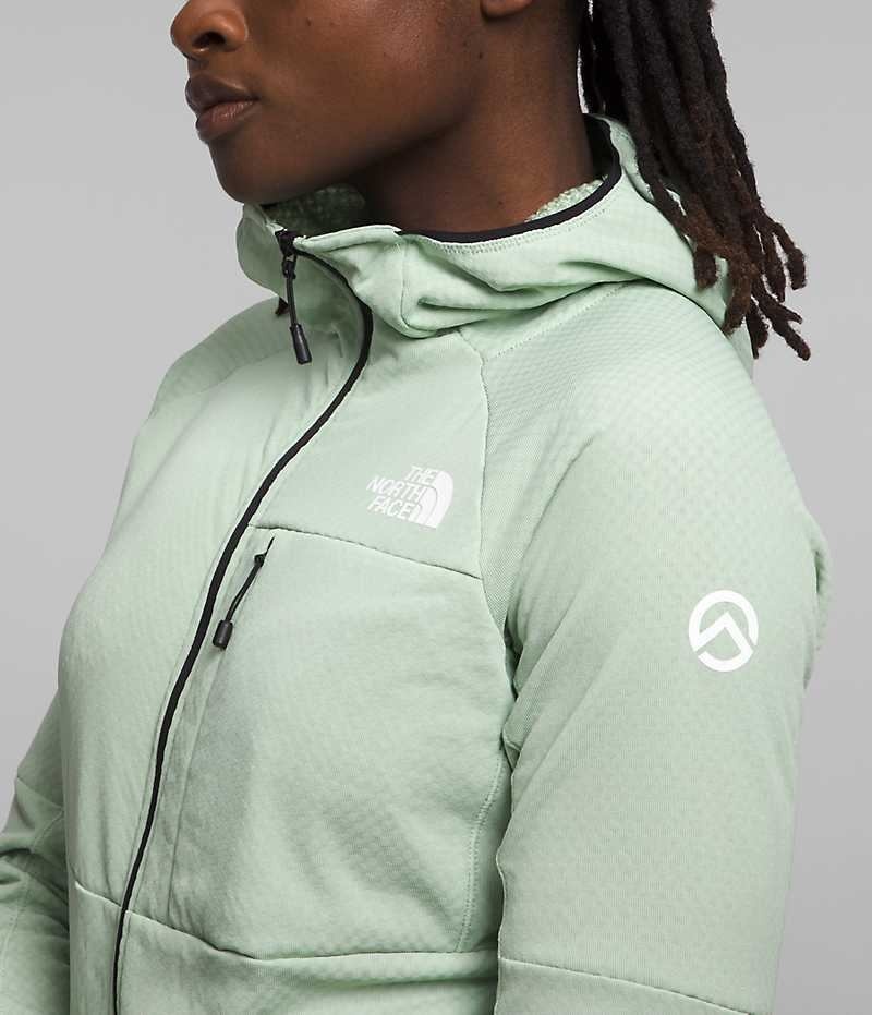 Women's The North Face Summit Series FUTUREFLEECE™ Full-Zip Hoodie Fleece Jacket Mint | TORONTO MRFVUC