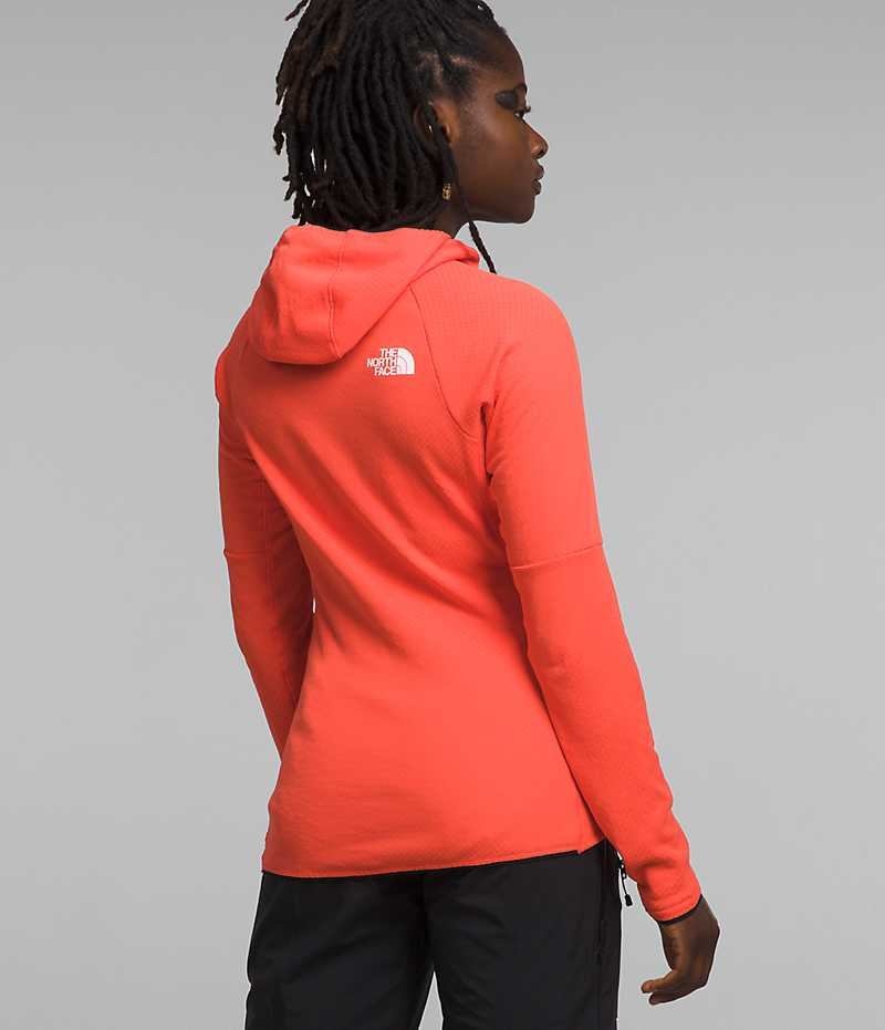 Women's The North Face Summit Series FUTUREFLEECE™ Full-Zip Hoodie Fleece Jacket Orange | OTTAWA VMPSIQ