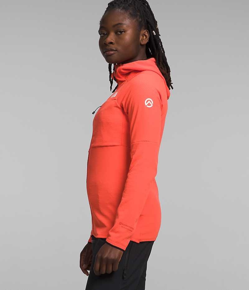 Women's The North Face Summit Series FUTUREFLEECE™ Full-Zip Hoodie Fleece Jacket Orange | OTTAWA VMPSIQ