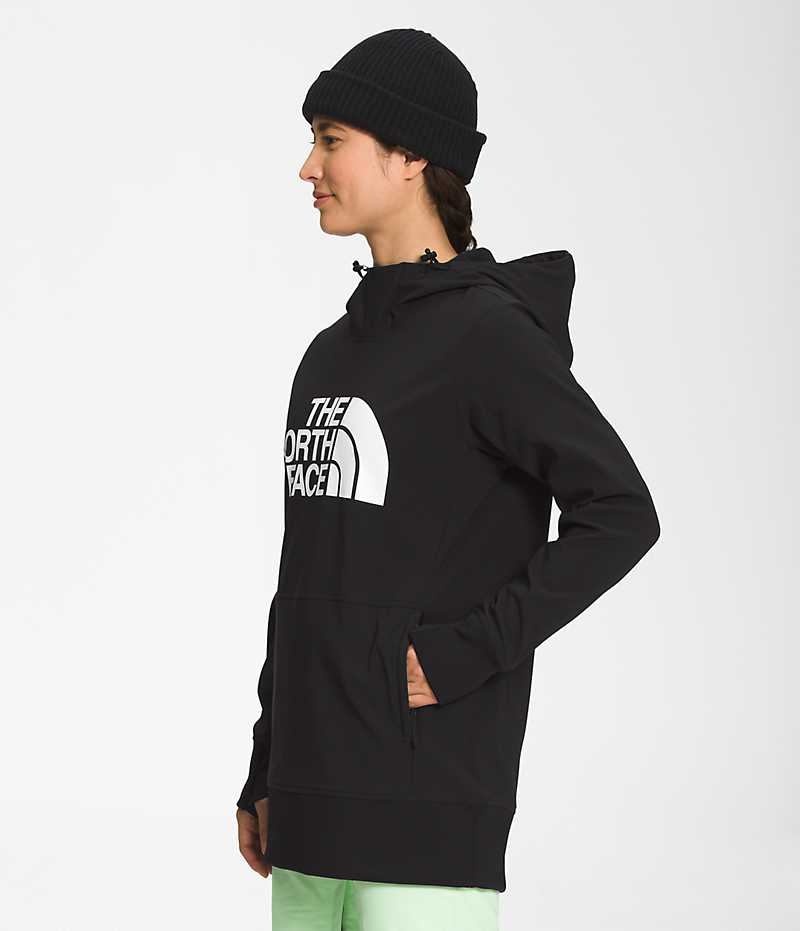 Women's The North Face Tekno Pullover Hoodie Black | OTTAWA RWAOTF