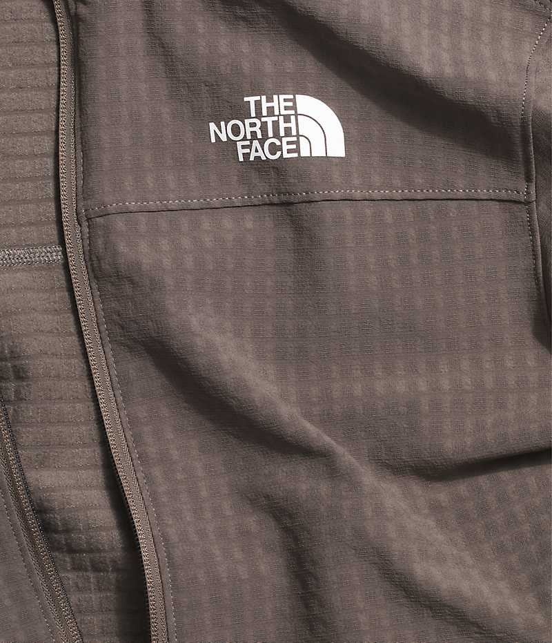 Women's The North Face Tekware™ Grid Full-Zip Fleece Jacket Brown | OTTAWA JKUIFW