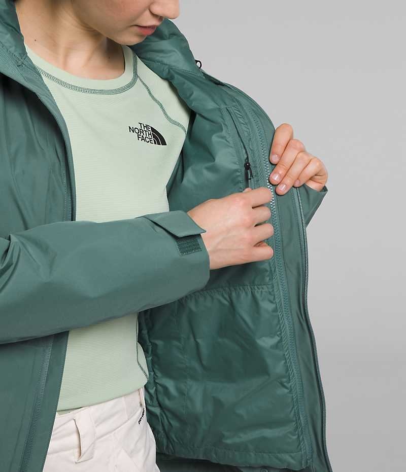 Women's The North Face ThermoBall™ Eco Snow Triclimate® Insulated Jacket Green | OTTAWA ICVQOS