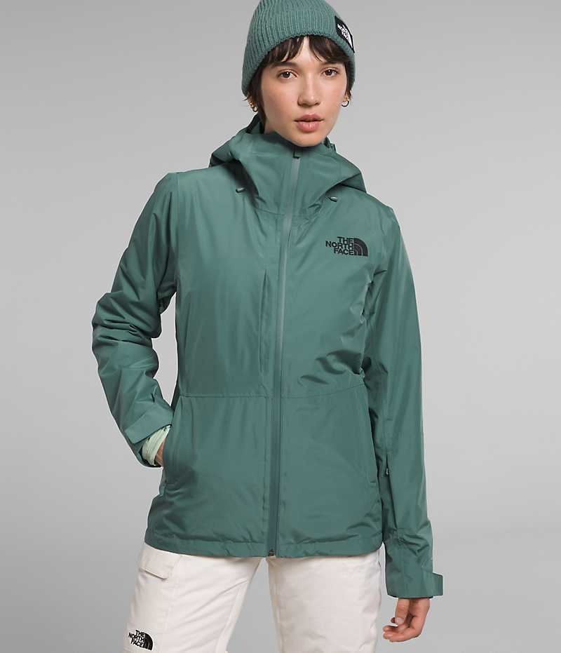 Women\'s The North Face ThermoBall™ Eco Snow Triclimate® Insulated Jacket Green | OTTAWA ICVQOS