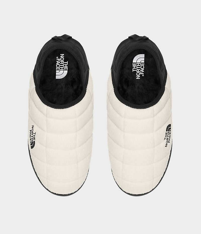 Women's The North Face ThermoBall™ Traction V Denali Mules White / Black | TORONTO EHDKJV