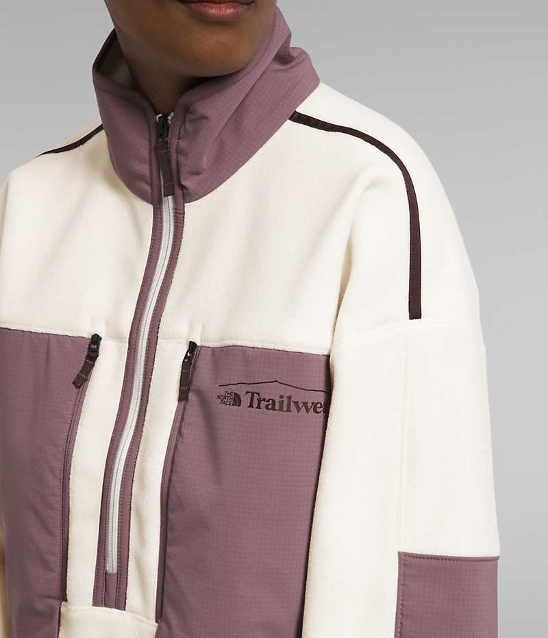 Women's The North Face Trailwear Fantasy Ridge Flash ½-Zip Pullover White / Fuchsia | TORONTO VEICSQ