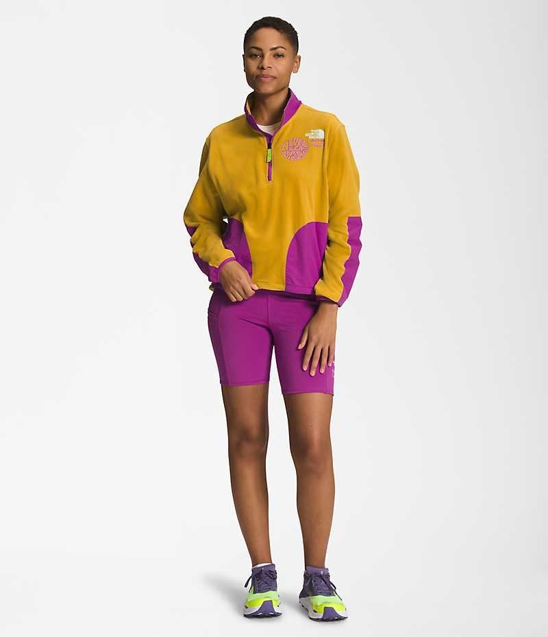 Women's The North Face Trailwear Fantasy Ridge ½-Zip Sweatshirt Yellow / Purple | TORONTO NCPBXI