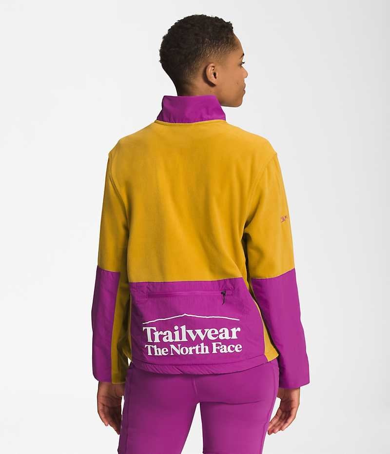 Women's The North Face Trailwear Fantasy Ridge ½-Zip Sweatshirt Yellow / Purple | TORONTO NCPBXI