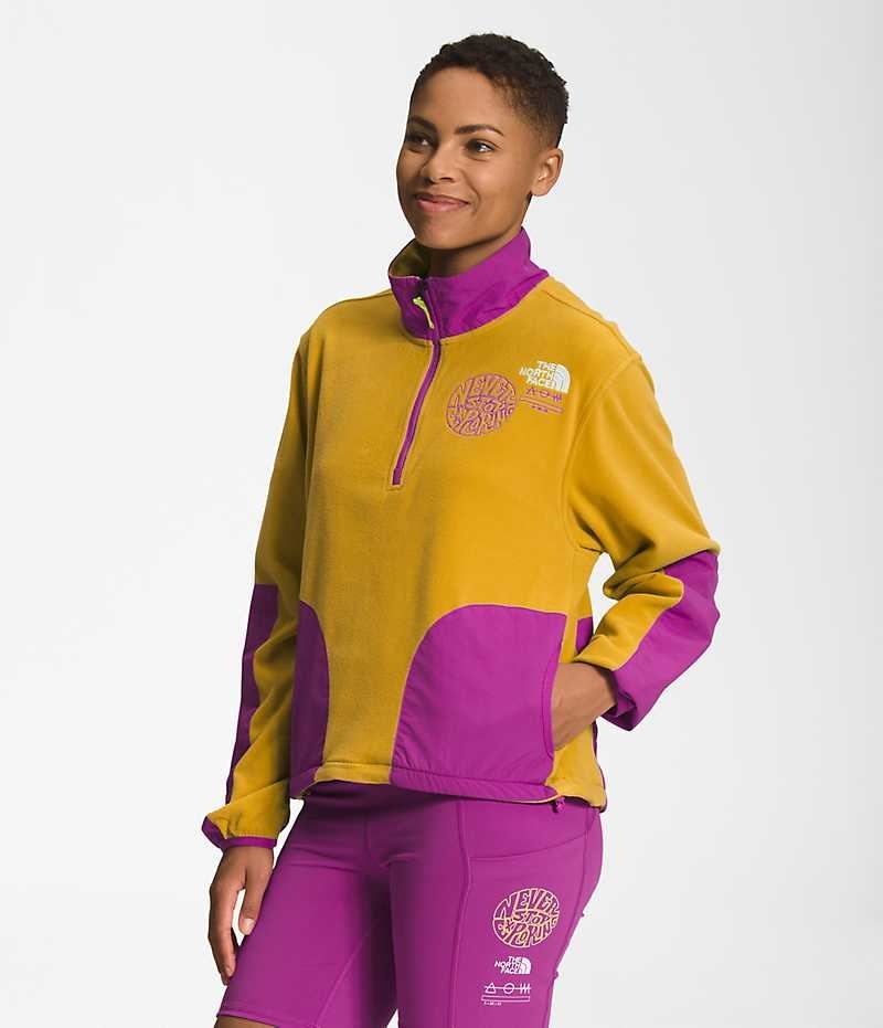 Women's The North Face Trailwear Fantasy Ridge ½-Zip Sweatshirt Yellow / Purple | TORONTO NCPBXI