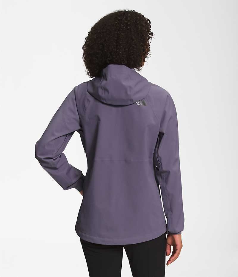 Women's The North Face Valle Vista Stretch Rain Jacket Purple | OTTAWA QLPXUI