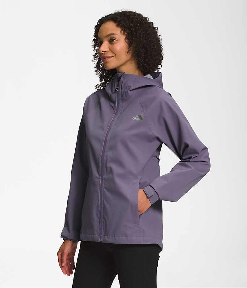 Women's The North Face Valle Vista Stretch Rain Jacket Purple | OTTAWA QLPXUI