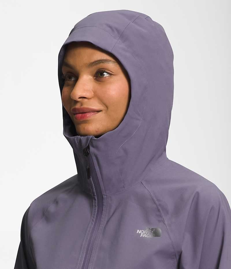 Women's The North Face Valle Vista Stretch Rain Jacket Purple | OTTAWA QLPXUI