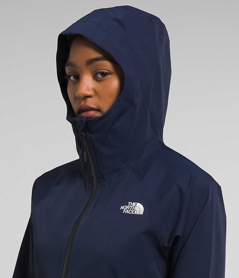 Women's The North Face Valle Vista Stretch Rain Jacket Navy | TORONTO TBHCUZ