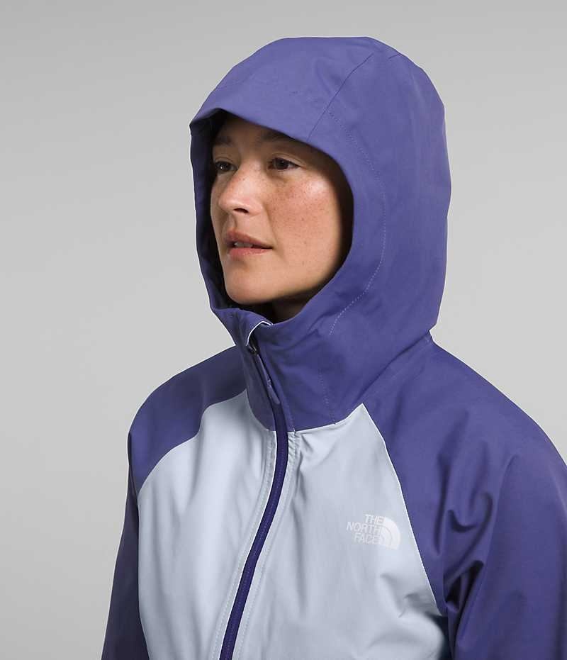 Women's The North Face Valle Vista Stretch Rain Jacket Blue | OTTAWA BUQHEJ