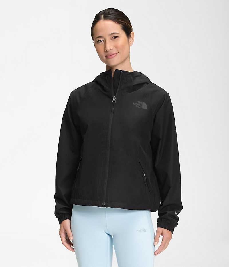 Women\'s The North Face Voyage Short Rain Jacket Black | CANADA SAIMEC