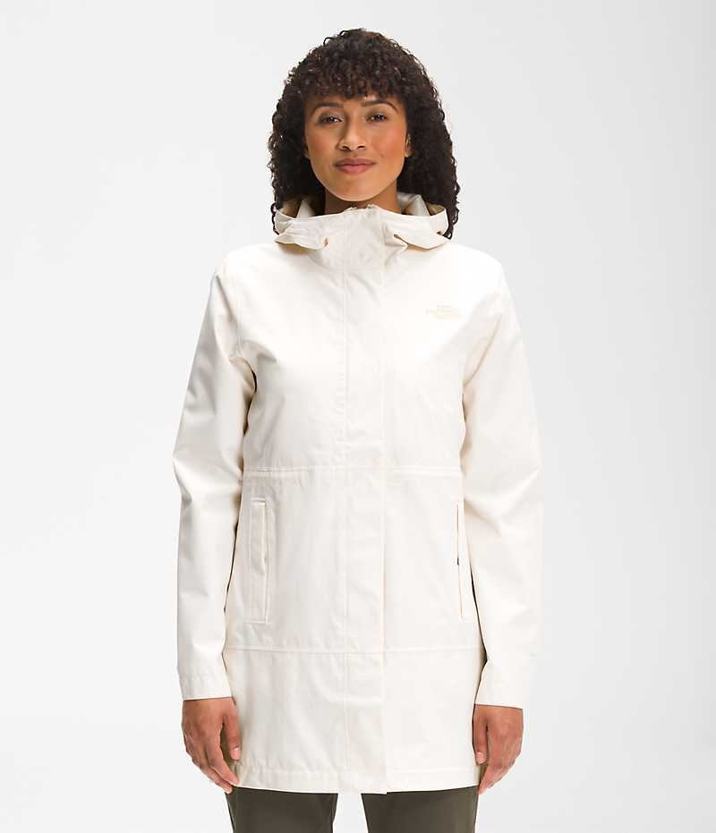 Women\'s The North Face Woodmont Parka White | CANADA OIDCZM